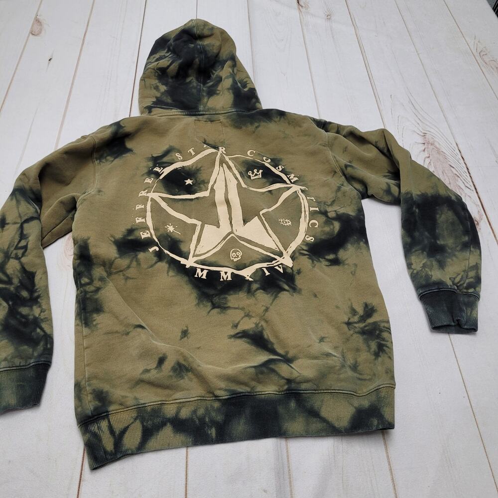 Jeffree Star green camo tie dye hoodie sweatshirt pullover